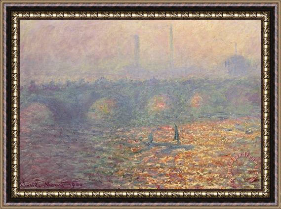 Claude Monet Waterloo Bridge Framed Painting