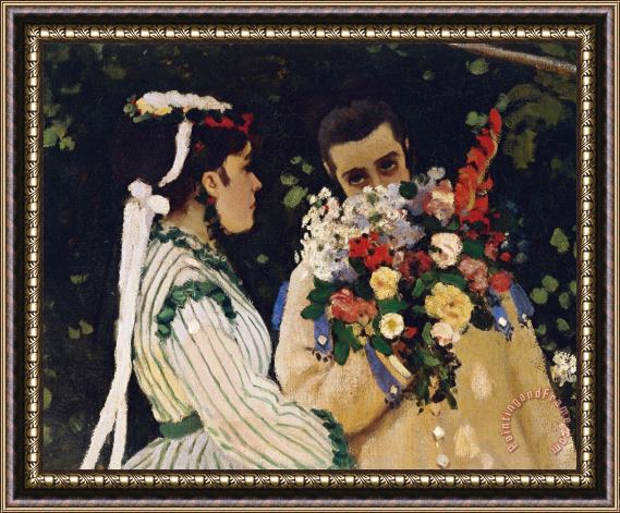 Claude Monet Women In The Garden Framed Painting
