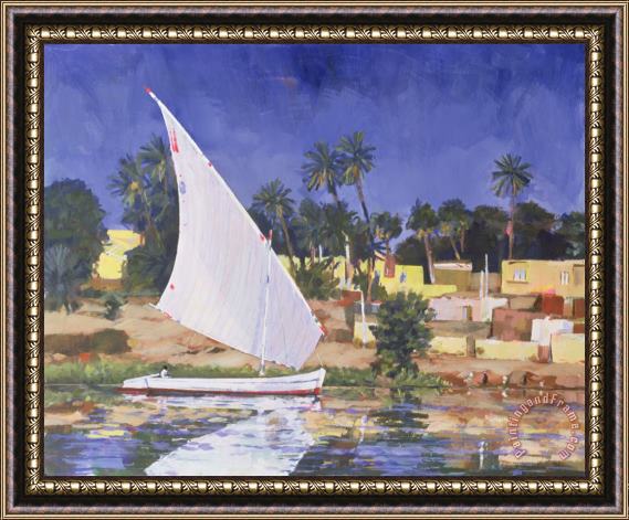 Clive Metcalfe Egypt Blue Framed Painting