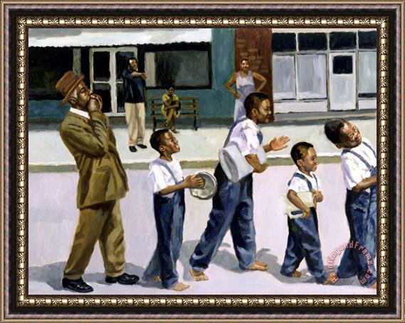 Colin Bootman The Marching Band Framed Painting
