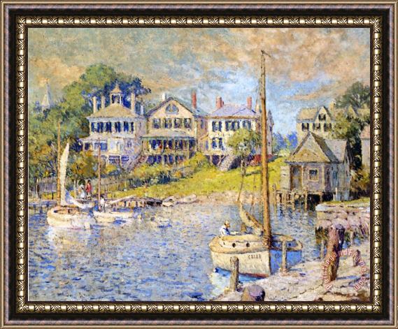 Colin Campbell Cooper Edgartown Martha's Vineyard Framed Painting