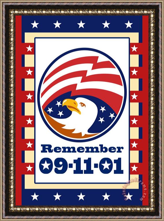 Collection 10 American Eagle Patriot Day 911 Poster Greeting Card Framed Painting