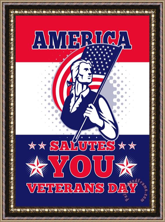 Collection 10 American Patriot Memorial Day Poster Greeting Card Framed Print