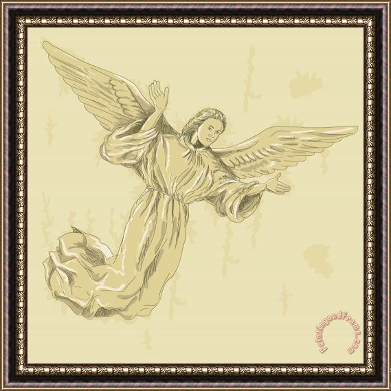 Collection 10 Angel with arms spread Framed Print