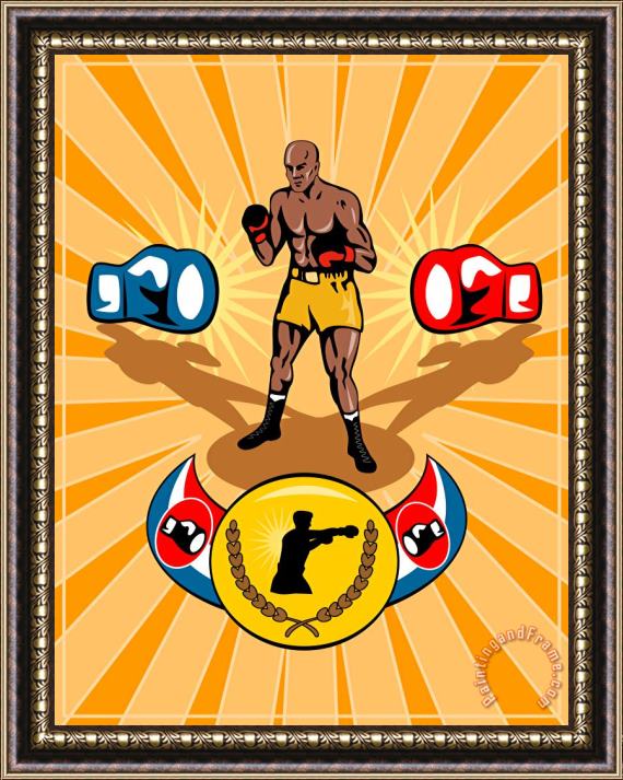 Collection 10 Boxer Boxing poster Framed Print
