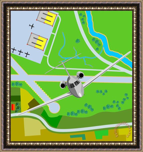 Collection 10 Commercial Jet Plane Framed Print