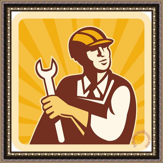 Collection 10 Construction worker engineer Framed Print