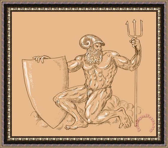 Collection 10 God Neptune or poseidon Framed Painting
