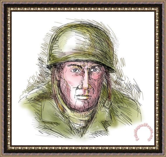 Collection 10 Gritty World war two soldier Framed Painting