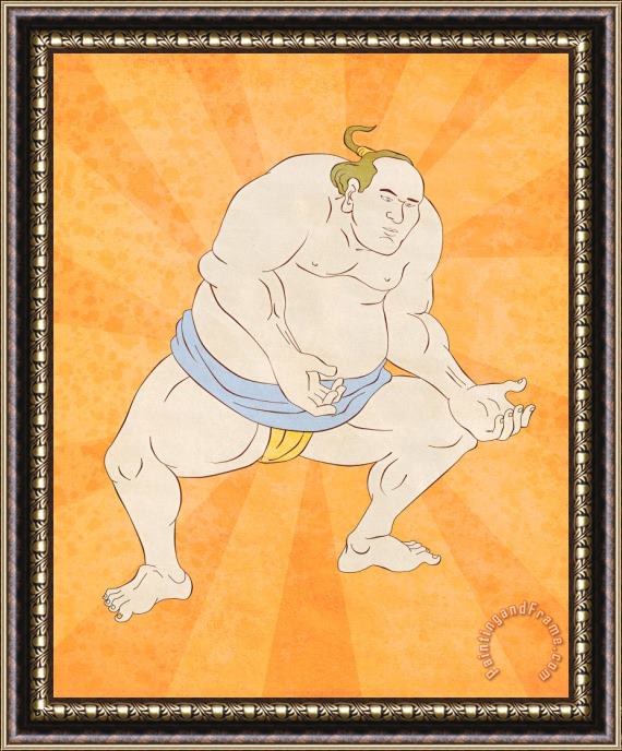 Collection 10 Japanese sumo wrestler Framed Print