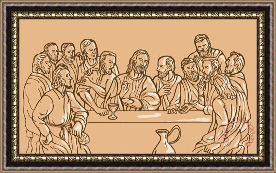 Collection 10 last supper of Jesus Christ Framed Print