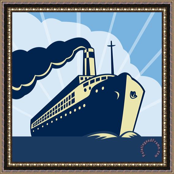 Collection 10 Ocean liner boat Framed Painting