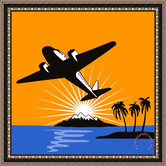 Collection 10 Propeller Airplane Retro Framed Painting