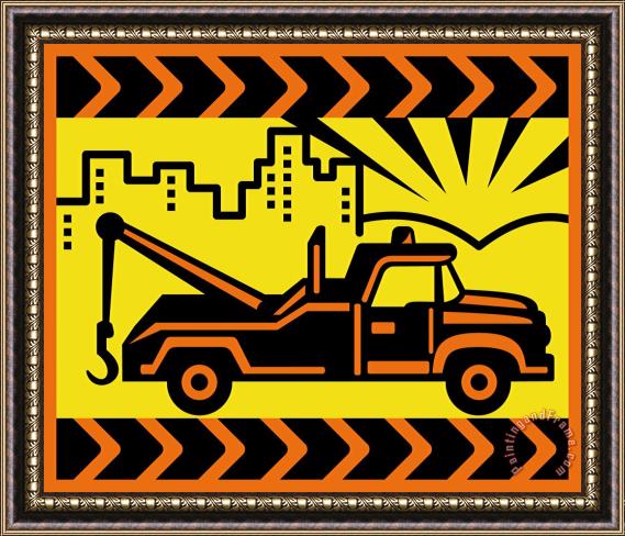 Collection 10 Retro Tow truck Framed Print