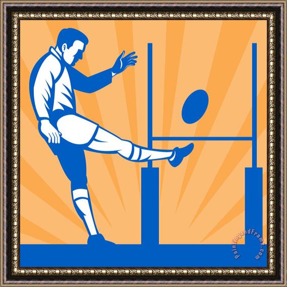 Collection 10 Rugby Goal Kick Framed Print