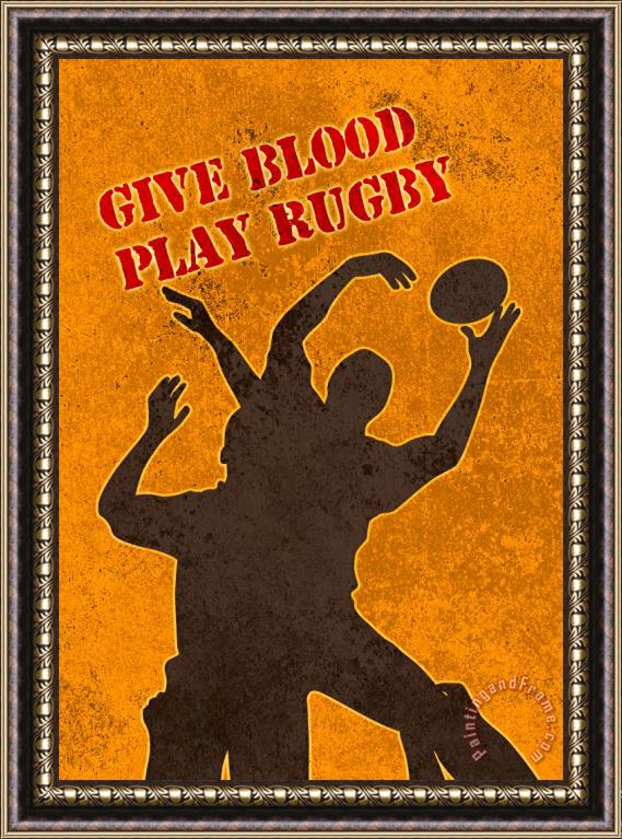 Collection 10 Rugby Player Jumping Catching Ball In Lineout Framed Painting