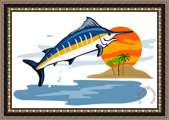 Collection 10 Sailfish Island Framed Painting