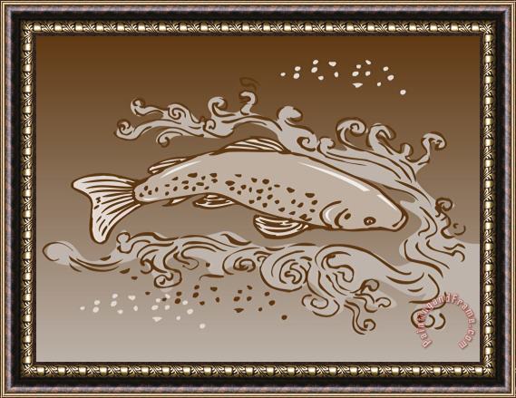 Collection 10 Speckled Trout Fish Framed Print