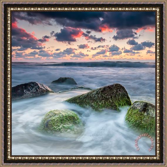 Collection 12 Green Stones Framed Print