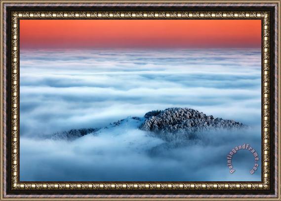 Collection 12 Island in the Clouds Framed Painting