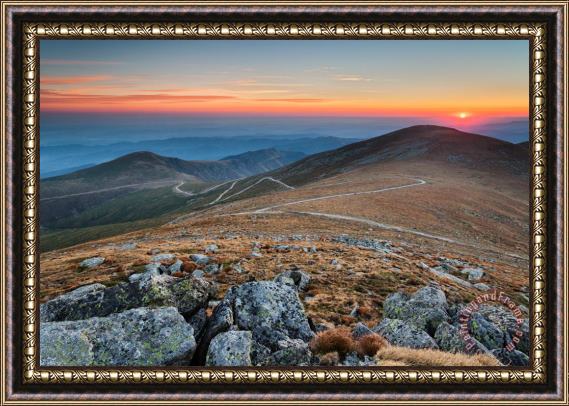 Collection 12 Road to Sunrise Framed Painting