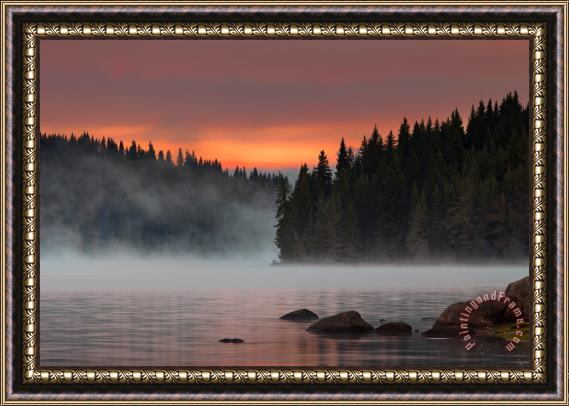 Collection 12 Steaming lake Framed Painting
