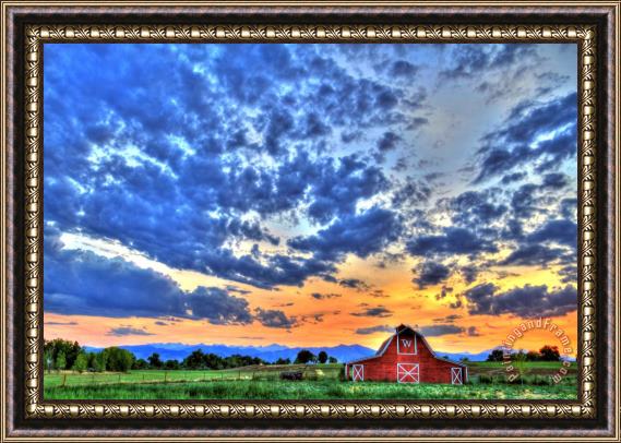 Collection 14 Barn and Sky Framed Painting