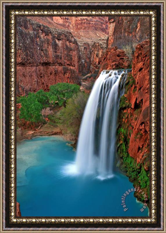 Collection 14 Canyon Falls Vertical Framed Painting