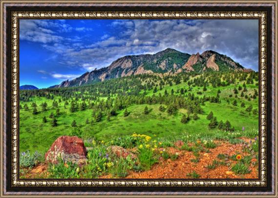 Collection 14 Flatirons and Clouds Framed Painting