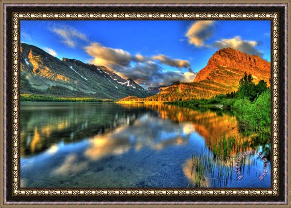 Collection 14 Lake Sunrise Framed Painting