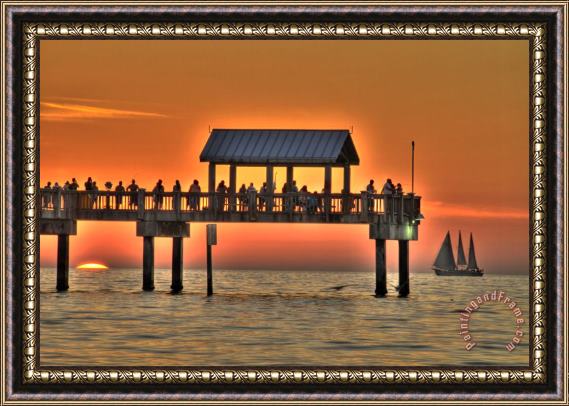 Collection 14 Pier Glow Framed Print