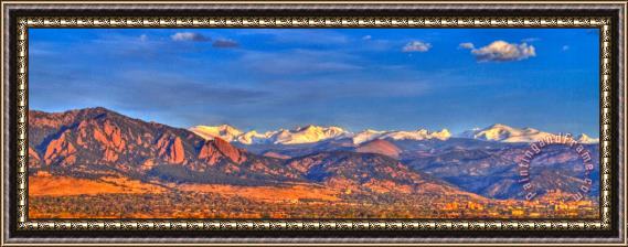 Collection 14 Snow-capped Panorama of The Rockies Framed Painting