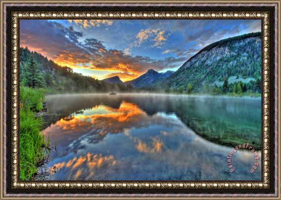 Collection 14 Sunrise Lake Framed Painting