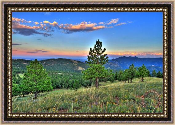 Collection 14 Sunset Mountain Framed Painting