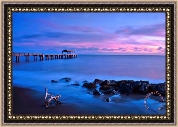 Collection 14 Sunset Pier Framed Print