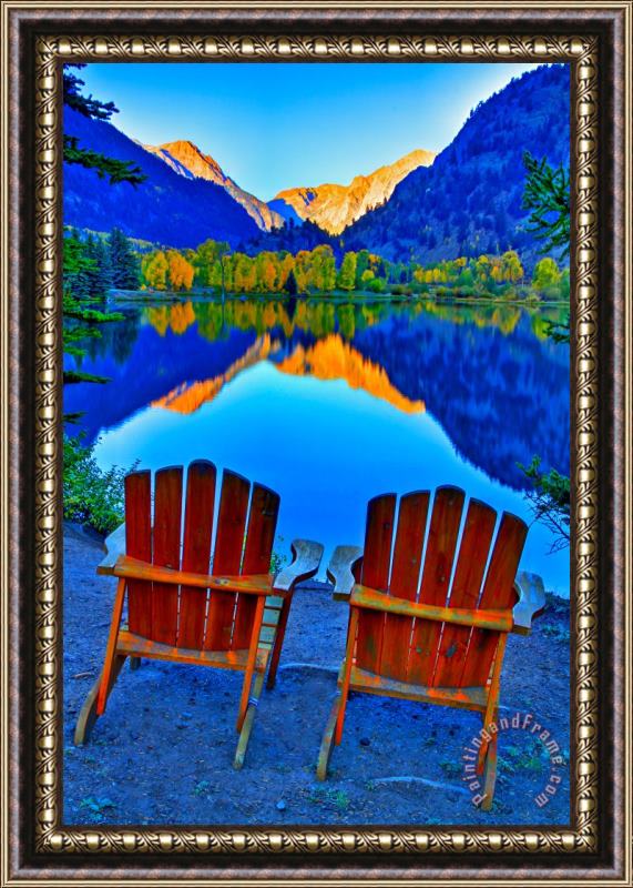 Collection 14 Two Chairs in Paradise Framed Print