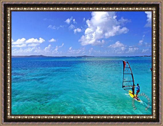 Collection 14 Windsurfing The Islands Framed Painting