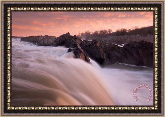 Collection 3 First Light Great Falls Framed Painting