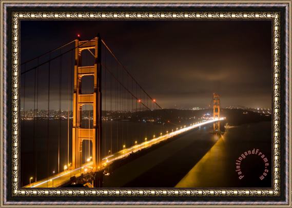 Collection 6 Golden Gate at night Framed Print