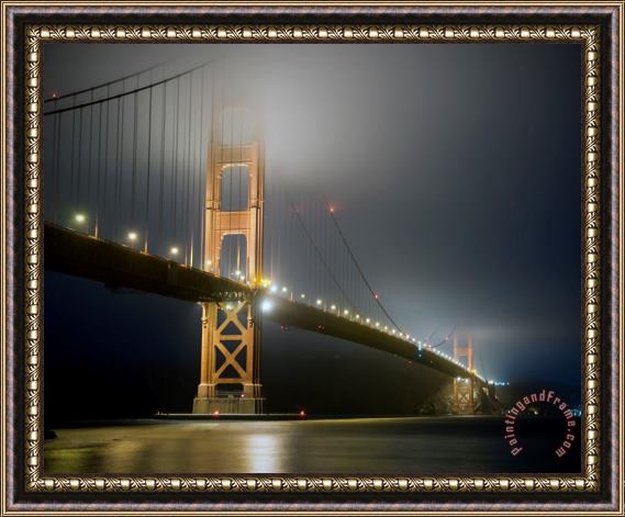 Collection 6 Golden Gate Bridge at Night Framed Painting