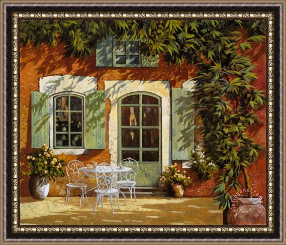 Collection 7 Al Fresco In Cortile Framed Painting
