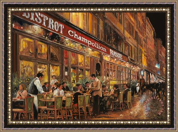 Collection 7 Bistrot Champollion Framed Painting