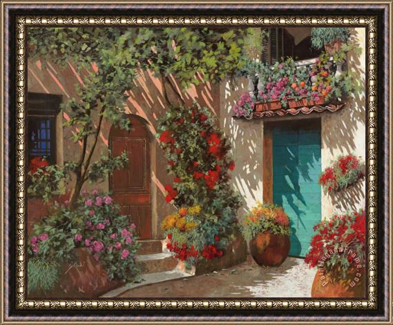 Collection 7 Fiori In Cortile Framed Painting