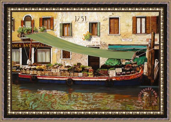 Collection 7 il mercato galleggiante a Venezia Framed Print
