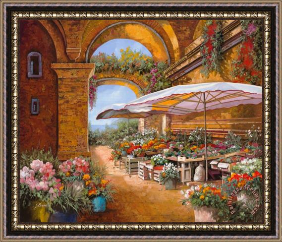 Collection 7 Il Mercato Sotto I Portici Framed Painting