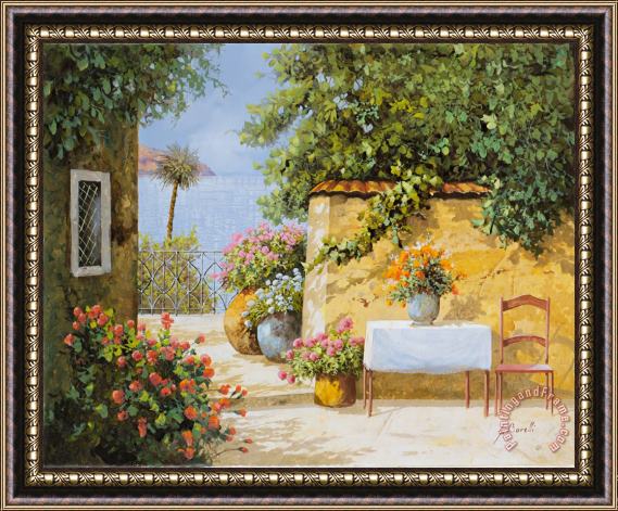 Collection 7 Il Muretto E Il Mare Framed Painting