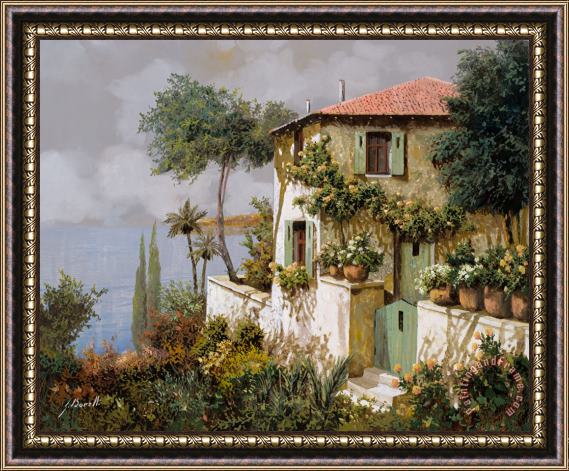 Collection 7 La Casa Giallo-verde Framed Painting