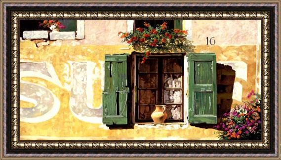 Collection 7 la finestra di Sue Framed Painting
