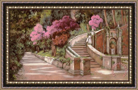Collection 7 La Scalinata Sul Viale Framed Painting