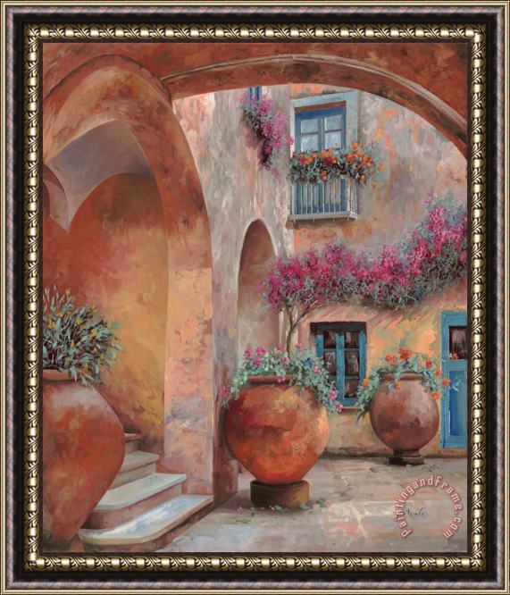 Collection 7 Le Arcate In Cortile Framed Painting